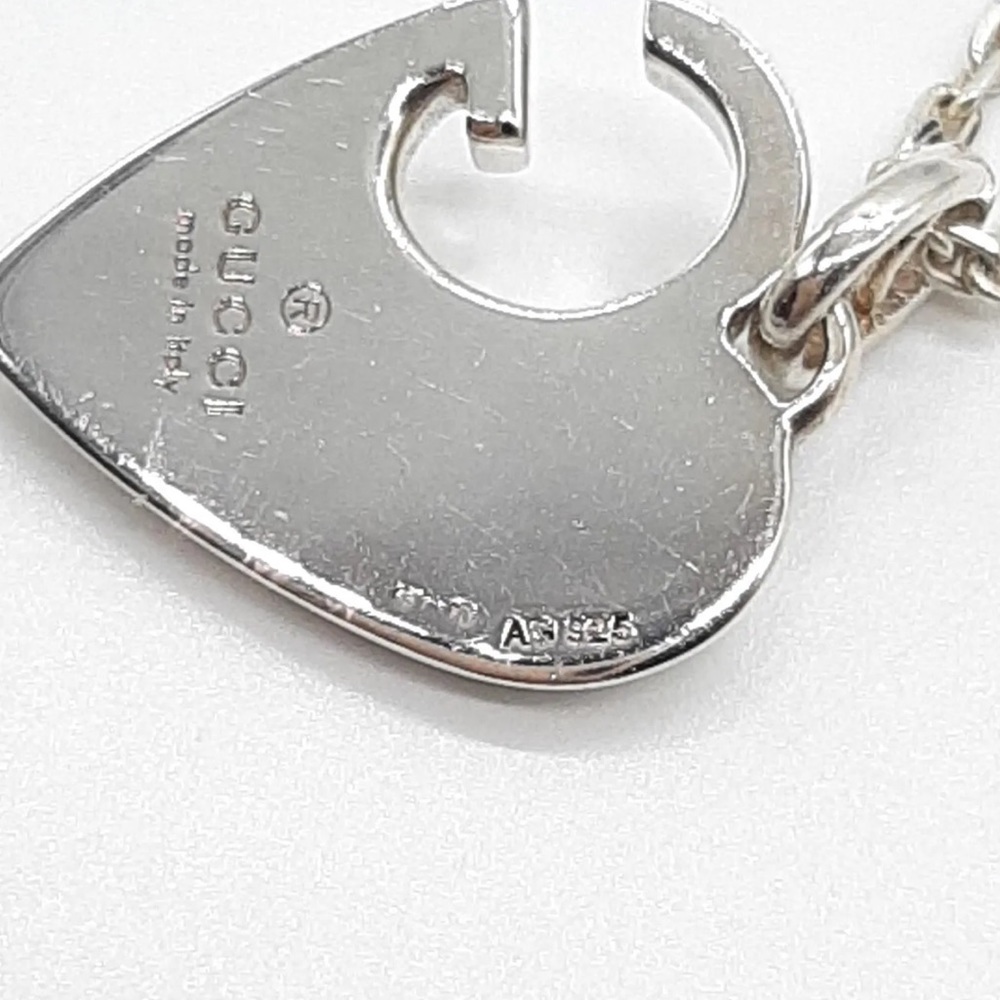 GUCCI 925 Sterling Silver ❤️ Heart Necklace 16 inches - Picture 6 of 10